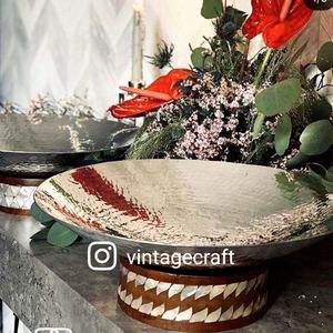 ชามเสิร์ฟช็อกโกแลตฝังมุกวินเทจทำด้วยมืองานฝีมือธรรมชาติคุกกี้ฝังมุกขัดเงาแฮนด์เมดอินเดีย - Product Image 6