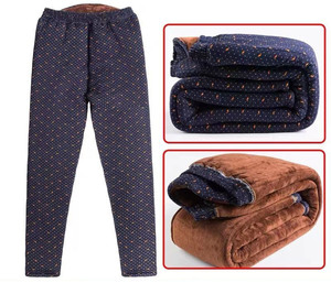 Femmes d'âge moyen taille haute chaud <span class=keywords><strong>velours</strong></span> Leggings cheville longueur garder au chaud chameau cheveux coton <span class=keywords><strong>pantalon</strong></span> - Product Image 6