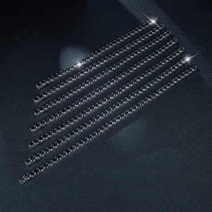 Pulsera de tenis de diamante cultivado Leb negro moderno de alta calidad Diamante glamoroso inspirado en chapado en oro - Product Image 3