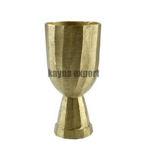 Indian Craftsman Creative Structure Metal <b>Vases</b> Handmade Metal Casting Aluminum Flower <b>Vase</b> Home decoration gold platted <b>Vase</b> - Product Image 5