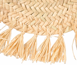 Handwoven Palm Leaf & Raffia <b>Placemat</b> - Traditional Moroccan Artisanal Craft - Product Image 5