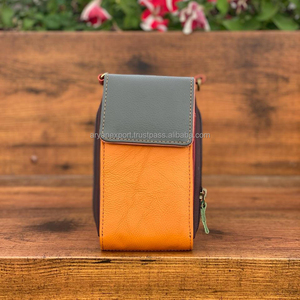 Nuevo bolso móvil de cuero reciclado hecho a mano Real, bolso cruzado móvil único con estilo occidental para mujer multicolor, bolsos de Venta caliente - Product Image 3
