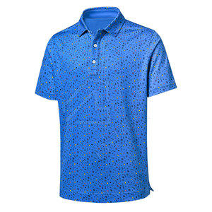 Camisetas de polo personalizadas de algodón 100% para hombre, camisetas de golf holgadas bordadas con patrón sólido, estampado tejido en blanco para polo - Product Image 1