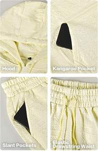 Personalizado para Puff Print 500 Gsm Unisex Algodón Sudadera con capucha y pantalones Conjuntos Chándales transpirables para hombres en la temporada de invierno Producto RTS - Product Image 5