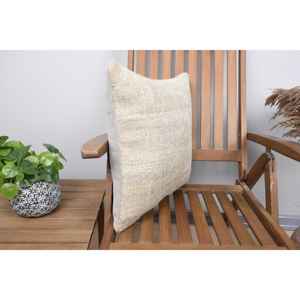 Alfombra de granja de lana Beige de 18x18 pulgadas, diseño rústico, almohada tejida, patrón Vintage, antideslizante, ecológico, extraíble y lavable - Product Image 2