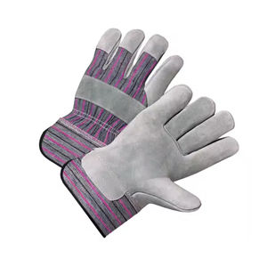 Gants de travail en cuir de sécurité de qualité supérieure coton industriel en cuir de vache pour le soudage de jardin gants de Protection des bras de main - Product Image 4