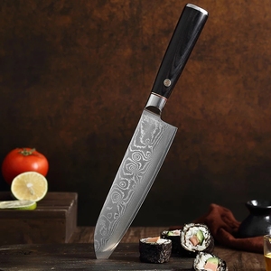 Venta al por mayor personalizado de calidad superior OEM ODM servicio profesional japonés extremadamente fijo afilado Damasco cuchillo de cocina Chef - Product Image 6