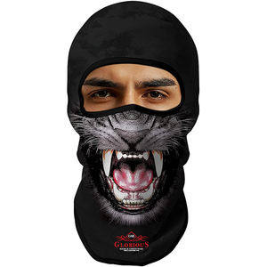 Blanco a prueba de viento invierno pasamontañas esquí al aire libre sombrero y calentador de cuello para deportes para clima frío y montar en motocicleta - Product Image 1