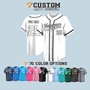 2025 alta calidad tendencia deporte transpirable estilo único nombre del equipo de softbol con camiseta de béisbol OEM - Product Image 3