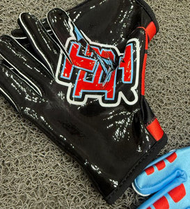 2025 Guantes transpirables de fútbol americano de alta resistencia Guantes de fútbol americano de nuevo estilo Diseños OEM de alta calidad Servicio OEM - Product Image 2