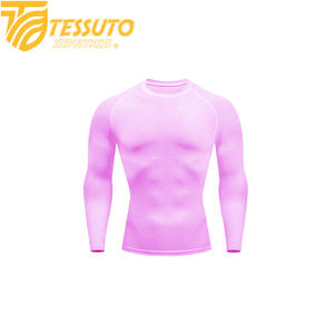 Custom Digital Print Anti-UV Breathable Spandex Polyester Eco-Friendly Full Sleeve Men's Rash Guard <b>T</b>-<b>Shirt</b> Moisture Wicking - Product Image 2