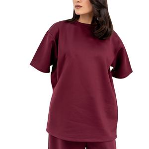 Camisetas de Verano Personalizadas para Mujer, Manga Corta, Cuello Redondo, 100% Algodón, Camiseta Básica Lisa para Mujer, Precio con OEM 2026 - Product Image 3