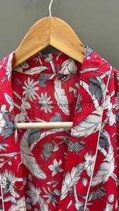 Long Indian Cotton Kimono Womens Comfortable House Robe Cotton Bath Robe Soft Nightwear Dress Bridal Dressing Gown - Product Image 2