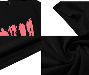 Camiseta de punto de ajuste extragrande informal de verano para hombre al por mayor 100% algodón orgánico estampado llamativo logotipo personalizado camiseta de calle - Product Image 2