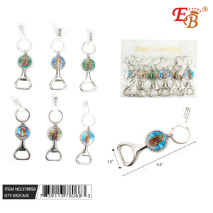 4.5\" GUADALUPE OPENER KEYCHAIN Fashionable 25DZ/CS Coin <b>Holder</b> Carabiner Metal Alloy Keychain for <b>Keys</b> - Product Image 1