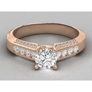Bague solitaire en or 9 carats avec diamant brillant cultivé en laboratoire - Product Image 6