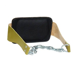 Ceinture de musculation professionnelle en cuir véritable avec chaîne pour tractions pondérées et trempettes - Product Image 2