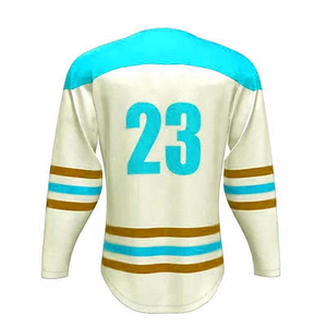 Maillot de hockey sur glace personnalisé de haute qualité, respirant, à séchage rapide, en gros, pour hommes, sublimation, maillot de hockey sur glace lavé - Product Image 1