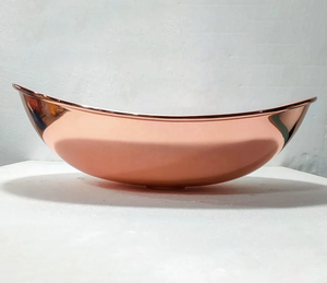 DIVRIS Lavabo sur pied en cuivre poli fait main, design contemporain, à poser sur comptoir, facile à nettoyer, forme unique - Product Image 5