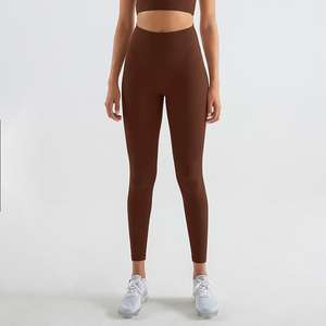 Leggings de yoga taille haute ultra-doux avec logo personnalisé, pantalon moulant pour femmes, leggings de course athlétique - Product Image 3