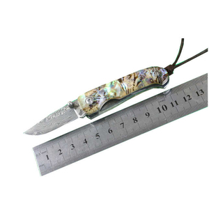 Cuchillo de cocina de hoja fija de acero de Damasco de grado Industrial Premium profesional mango de madera herramienta de corte al aire libre de 12 pulgadas Pakistán - Product Image 5