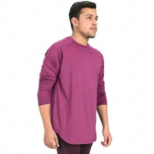 Camiseta lisa de manga larga de gran tamaño personalizada para hombre, camiseta de manga larga de algodón, camisetas de manga larga personalizadas para hombre con impresión personalizada para hombre - Product Image 1