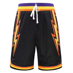 Short de basket-ball à faible service OEM conception personnalisée tissu polyester brodé vêtements de basket-ball confortables - Product Image 1