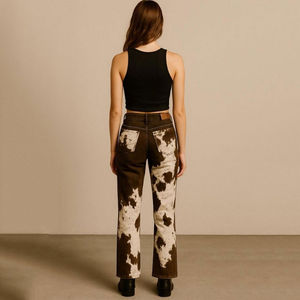 กางเกงแฟชั่นหนังเรียบหรูสำหรับผู้หญิง ฤดูหนาว กันน้ำ กันลม ทรงปกติ เอวสูง ทรงตรง ยาวเต็มตัว - Product Image 3