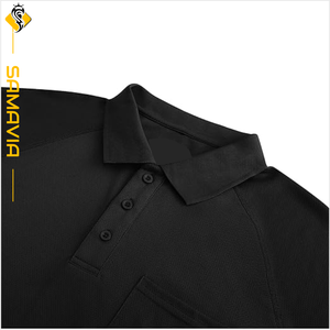 Samavia เสื้อโปโลผ้าฝ้ายถักพิมพ์ลายไซส์ใหญ่พิเศษ, เสื้อโปโลผ้าฝ้าย100% ระบายอากาศสวมใส่สบายพลัสไซส์ - Product Image 3