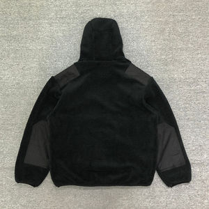 Manufacturer Wholesale Fluffy <b>Fleece</b> Color Block <b>Hoodie</b> Custom Pocket Heavyweight Winter Thick Warm Solid <b>Sherpa</b> Ninja <b>Hoodie</b> - Product Image 5