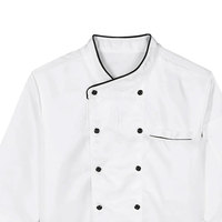 Manteaux de chef respirants Manteaux de chef confortables Manteaux de chef élégants de haute qualité pour les cuisines professionnelles