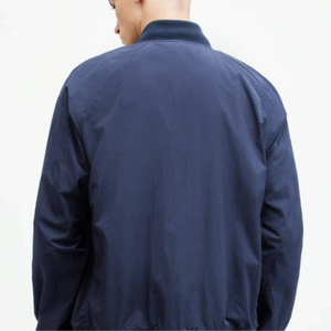 Chaqueta de bombardero de invierno de alta calidad a prueba de viento transpirable con estampado bordado colorido cremallera Cuello de piel logotipo frontal - Product Image 5