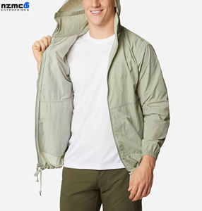 <b>Men's</b> Custom Printed Thin Winter Windbreaker <b>Jacket</b> High Quality Waterproof Polyester Long Length Stand <b>Hood</b> Latest Coated - Product Image 3