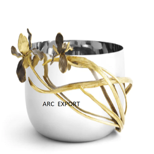 Tazón para servir decorativo moderno hecho de metal, tazón para servir de acero inoxidable, tazones con mango de diseño de conejo para proveedores mayoristas - Product Image 4