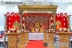 แบบดั้งเดิม vivaha mandapa สำหรับอินเดียตอนใต้ออกแบบได้เองสไตล์อินเดียอินเดียแกรนด์งานแต่งงาน mandap srilankan พิธีแต่งงาน - Product Image 4