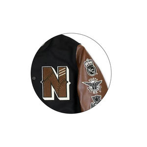 OEM personnalisé hommes décontracté laine mélangée chenille broderie Baseball Letterman Bomber varsity veste High Street Style hiver extérieur - Product Image 4