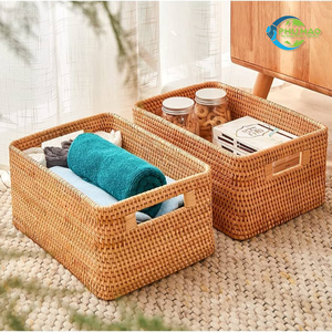 PANIER en rotin en fibre naturelle authentique Paniers en osier faits à la main au Vietnam pour un rangement élégant et pratique pour la décoration intérieure à personnaliser - Product Image 6