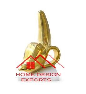 Venta caliente Fundición Metal Banana Forma Escultura Venta Caliente Lujo Hogar Mesa Decoración Metal Showpiece Para Café - Product Image 1