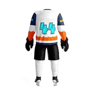 Maillot de hockey sur glace personnalisé en polyester de qualité supérieure nouveau design Impression par sublimation Logo brodé Maillot de hockey sur glace personnalisé. - Product Image 3