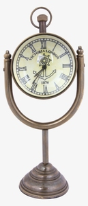 Artesanía India Reloj de mesa decorativo de latón completo Estilo náutico Número romano Acabado antiguo Técnica de fundición de metal - Product Image 3