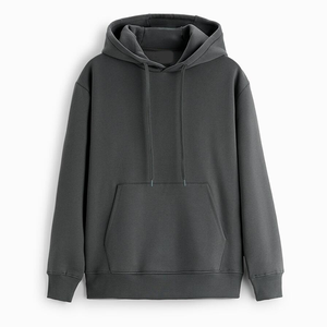 Fabricants transfert de chaleur logo personnalisé polaire doublé coton coupe ajustée taille lavage à l'acide gros sweats à capuche pour hommes - Product Image 1