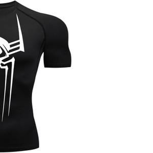 Elegantes camisas de compresión de alta calidad Unisex Spandex/poliéster de secado rápido antibacteriano cómodo gimnasio deportes Regular Fit - Product Image 2