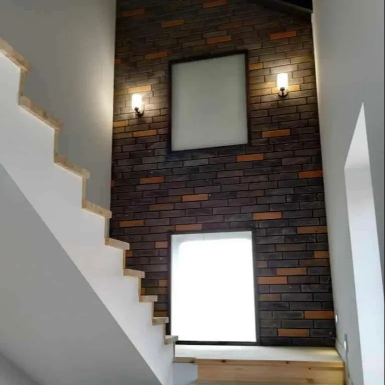 Black Pink Orange Brown Tiles Facing Bricks Indoor Decorative Artificial Stone
