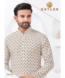 ThobeKurta de mariage arabe pour homme en bleu marine avec tissu en coton élégant et dernière conception de pyjama à col roulé - Product Image 4