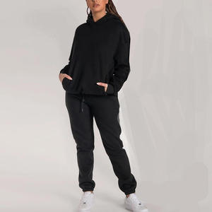 High Quality Custom Logo Blank Jogger <b>Flare</b> Sweatpants Cropped Pullover Plain Sweat Suit Mens Two Piece Hoodie Sets Tracksuit - Product Image 4