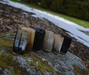 Tasse en corne naturelle en vrac d'Inde avec finition lisse pour les soirées à la maison et les soirées barbecue et usage personnel pour verre à vin - Product Image 2