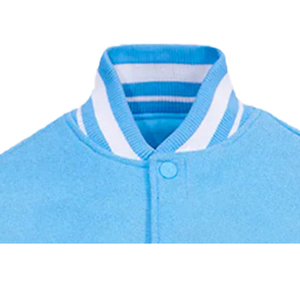 Chaqueta Varsity de Piel de Oveja Genuina Personalizada al por Mayor de Fábrica, Diseño OEM, Transpirable, Resistente al Viento, de Alta Calidad para Hombre - Product Image 4