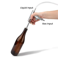 Pistolet de remplissage de bouteilles en acier inoxydable, kit de carbonatation pour fût de bière maison avec remplissage CO2, utilisation intuitive à une main