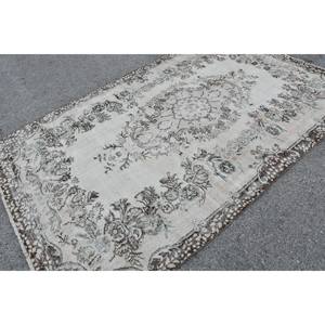 Vintage Turkish <b>Rug</b> 5.6 X 9ft Beige Brown Flat Weave Wool Patchwork Design <b>Large</b> Area <b>for</b> <b>Living</b> <b>Room</b> Decorations Latex Backing - Product Image 4