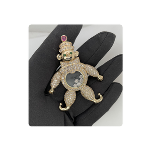 Pendentif de fiançailles en or de style hip-hop, motif dessin animé classique, diamant CVD certifié IGI, provenance Inde, pureté VS-SI, idéal pour offrir - Product Image 2